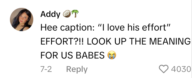TikTok comment